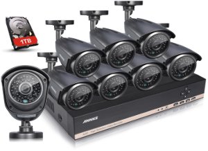 CCTV IP Camera in schwarz als Komplettkamerasystem